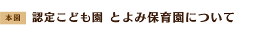 本園 とよみ保育園について